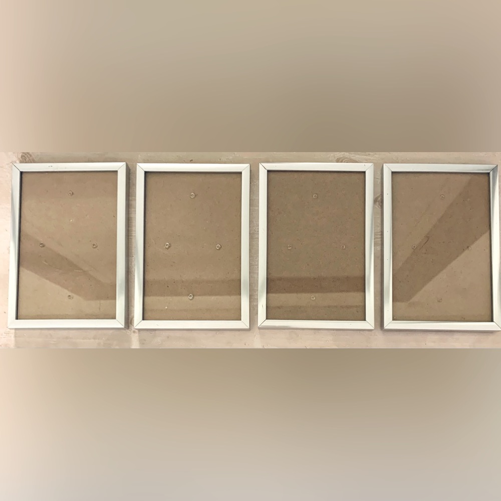 Hobby Lobby Set of 4 4x6 Silver Tabletop Picture Frames
